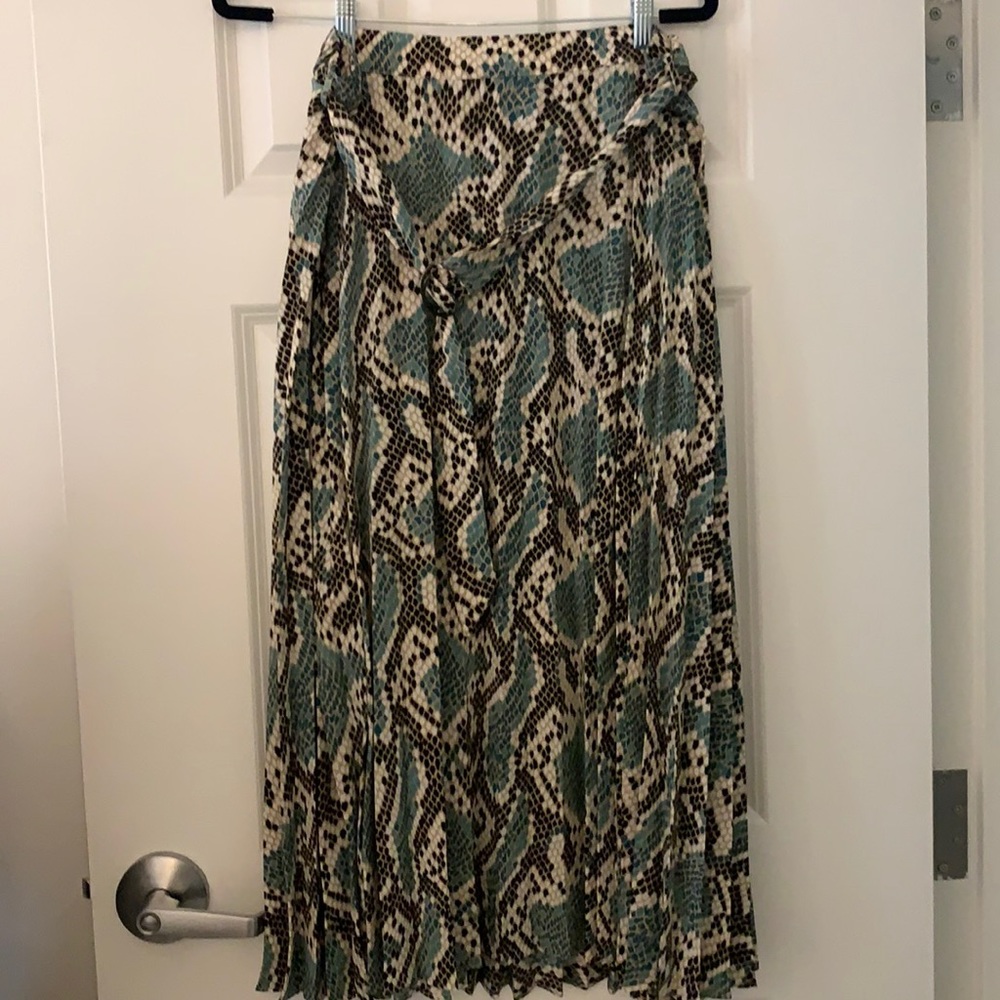Snake print midi topshop skirt